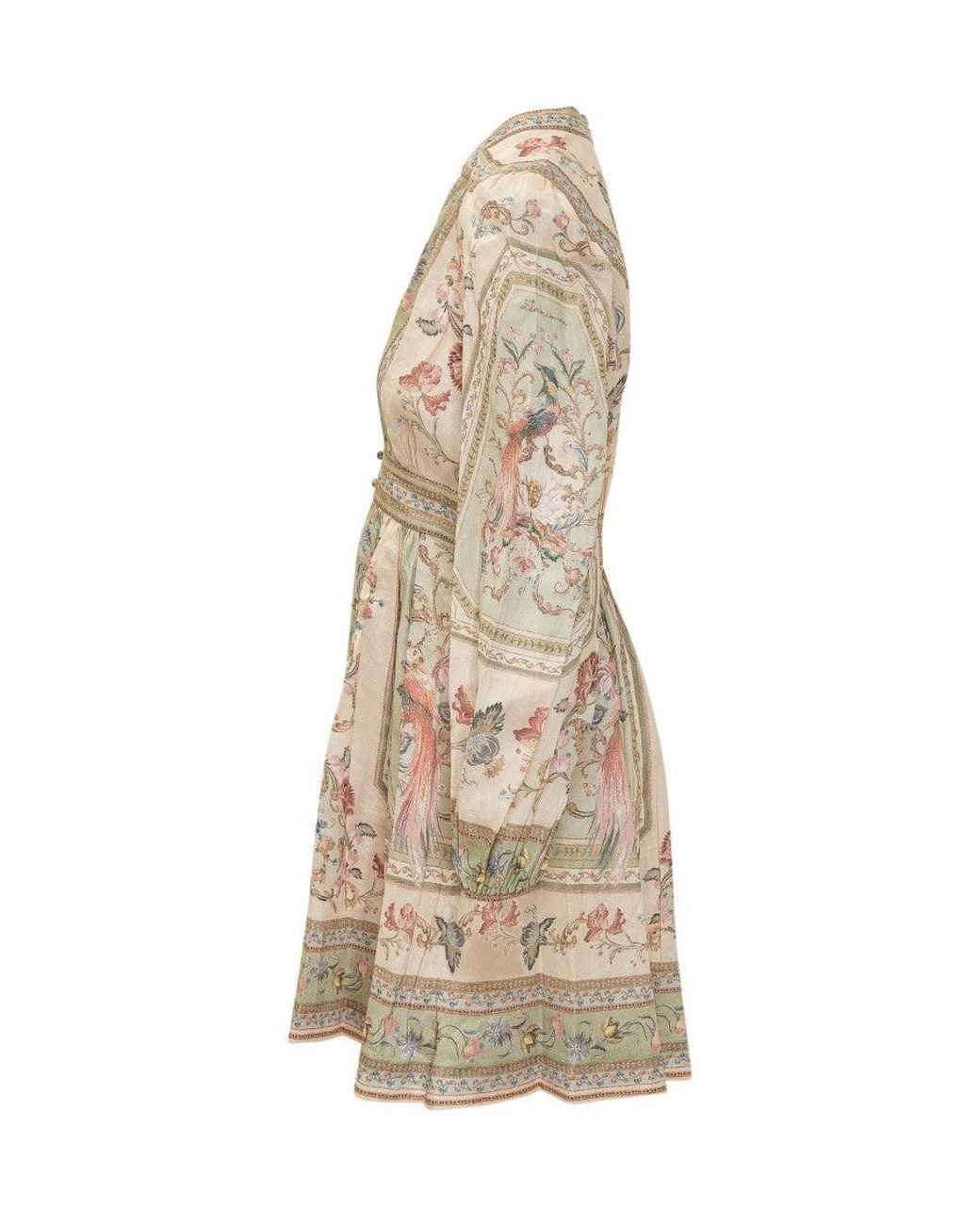Zimmermann Natural Multi Color Floral Dress