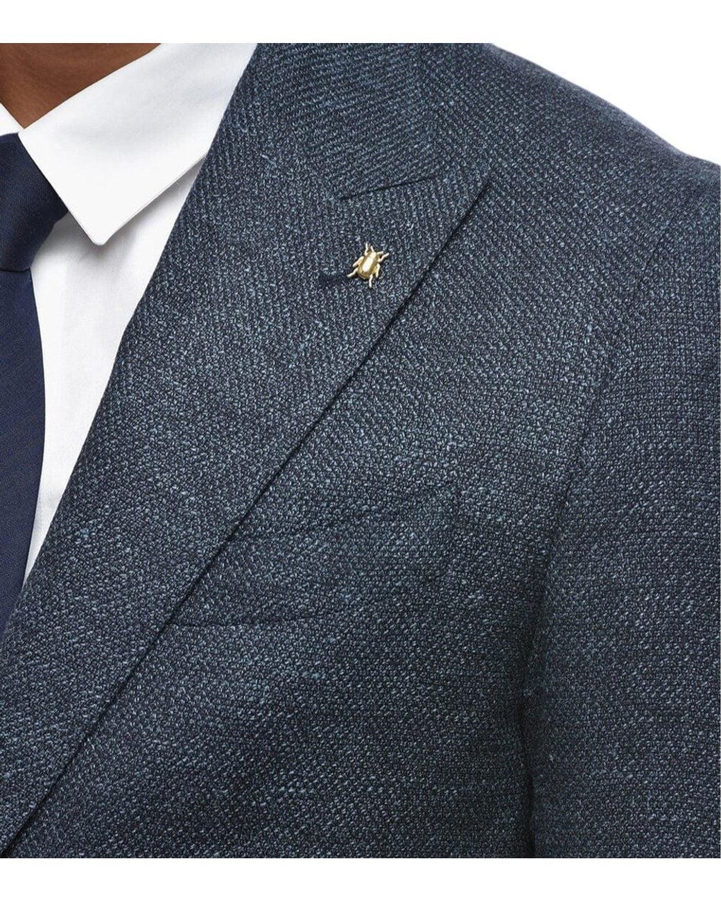 Corneliani Blue Peaked Lapel Blazer for men