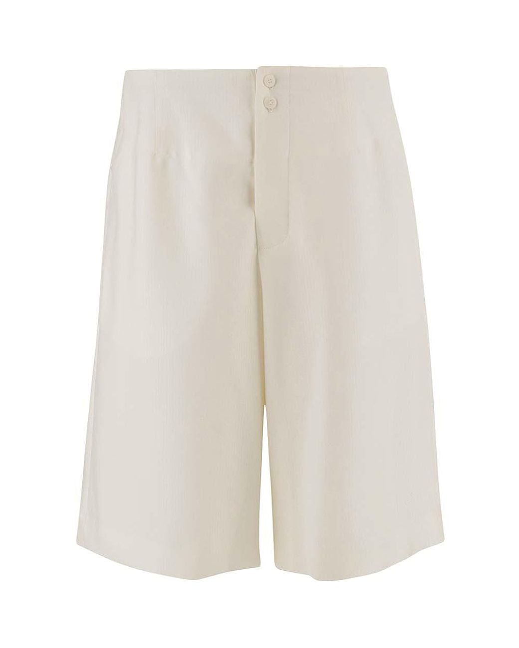 Jacquemus White Solid Shorts for men