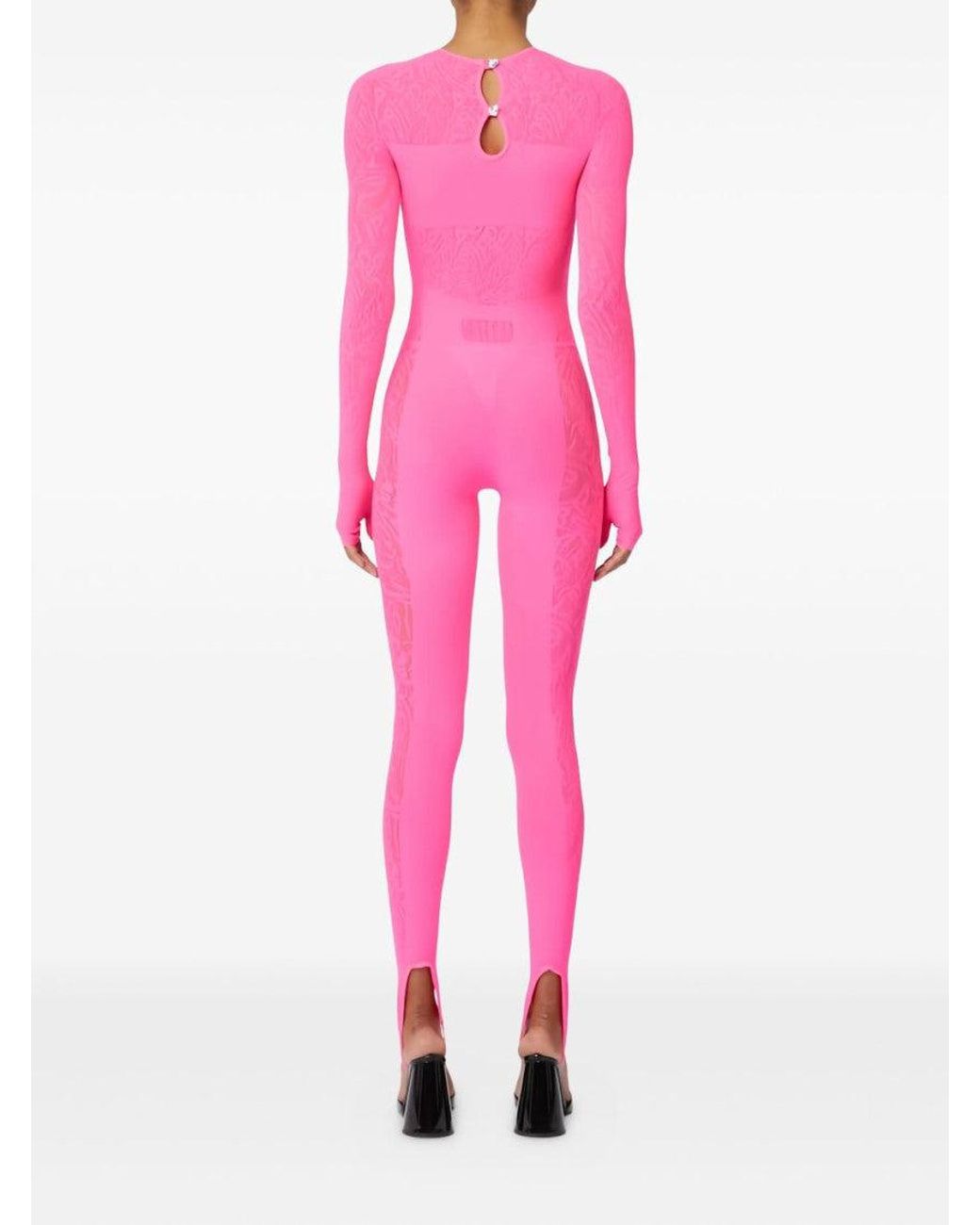 POSTER GIRL Pink Mesh Jumpsuit