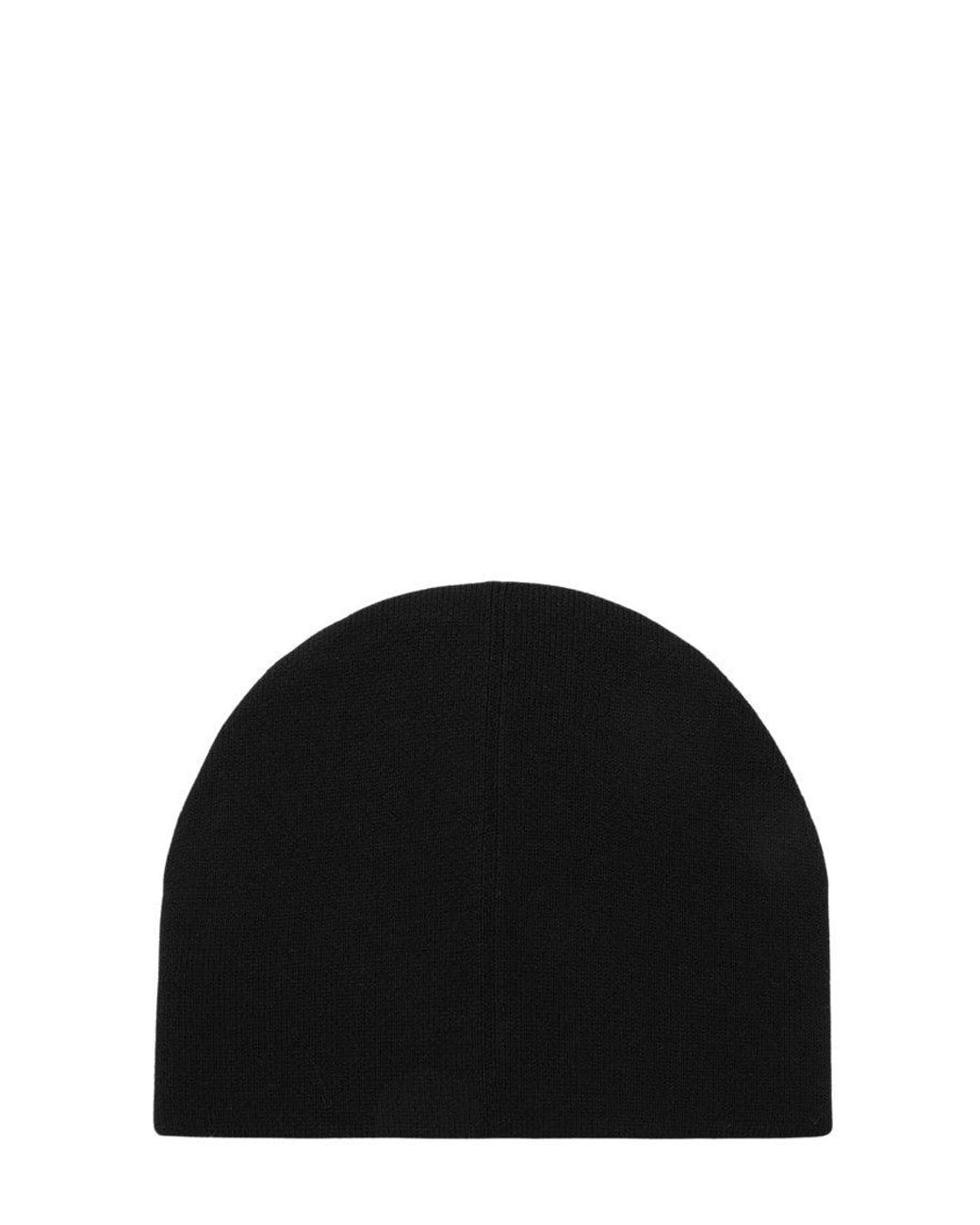 Gucci Black Web Striped Beanie Cap for men