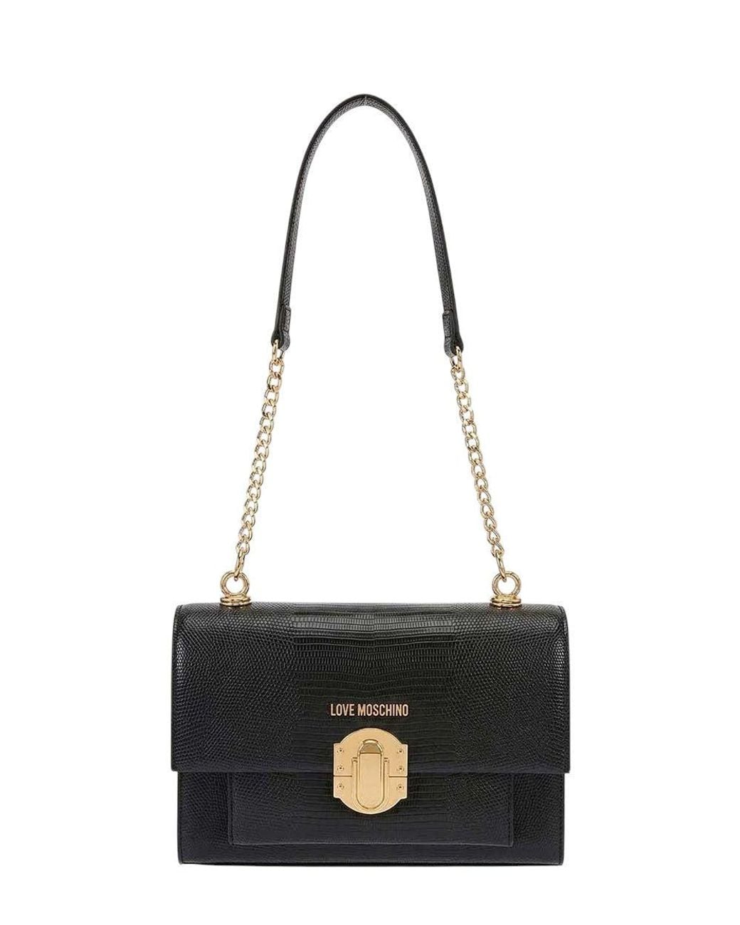 Love Moschino Black Logo Small Shoulder Bag