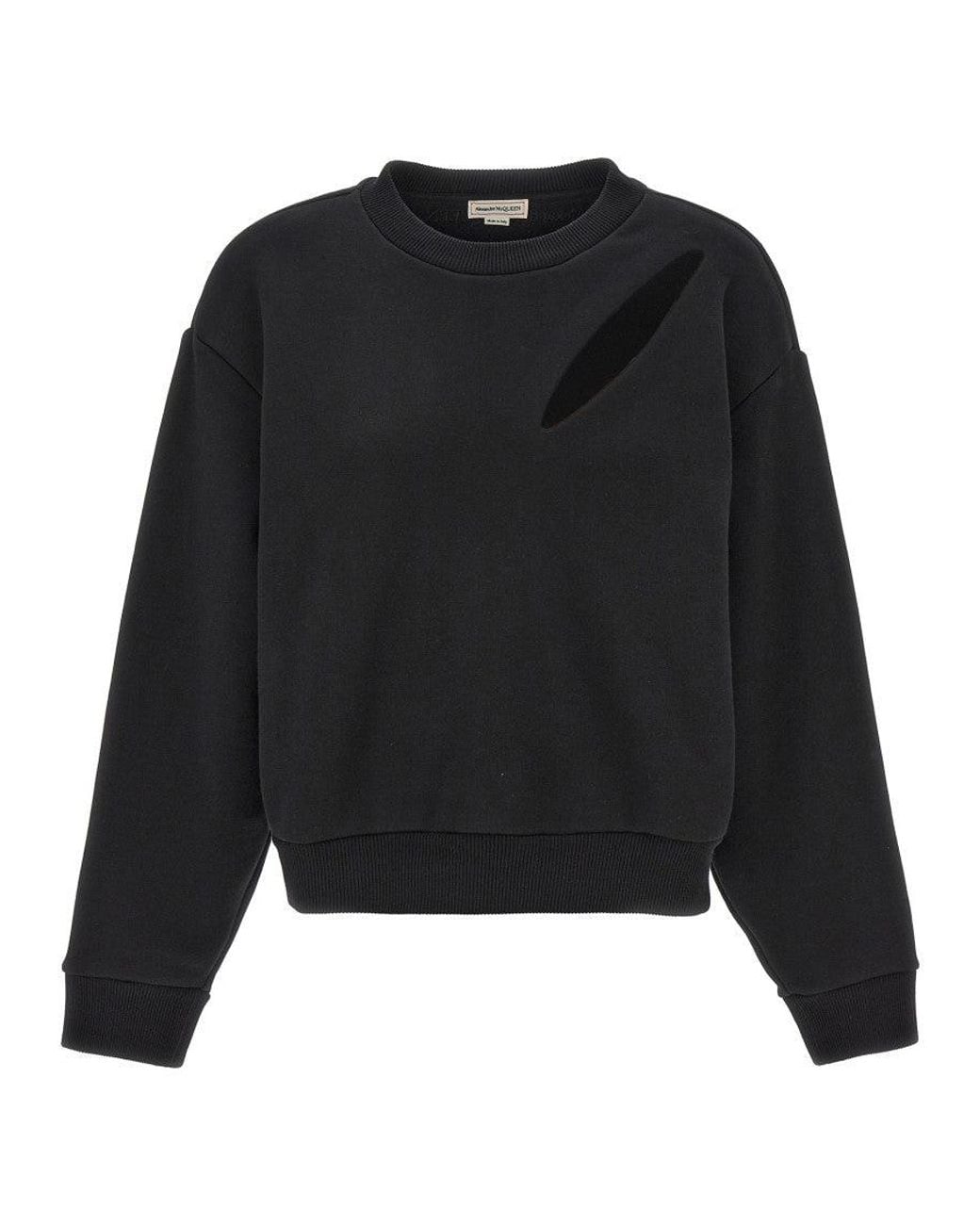 McQueen Black Cut And Sew Sweatshirt