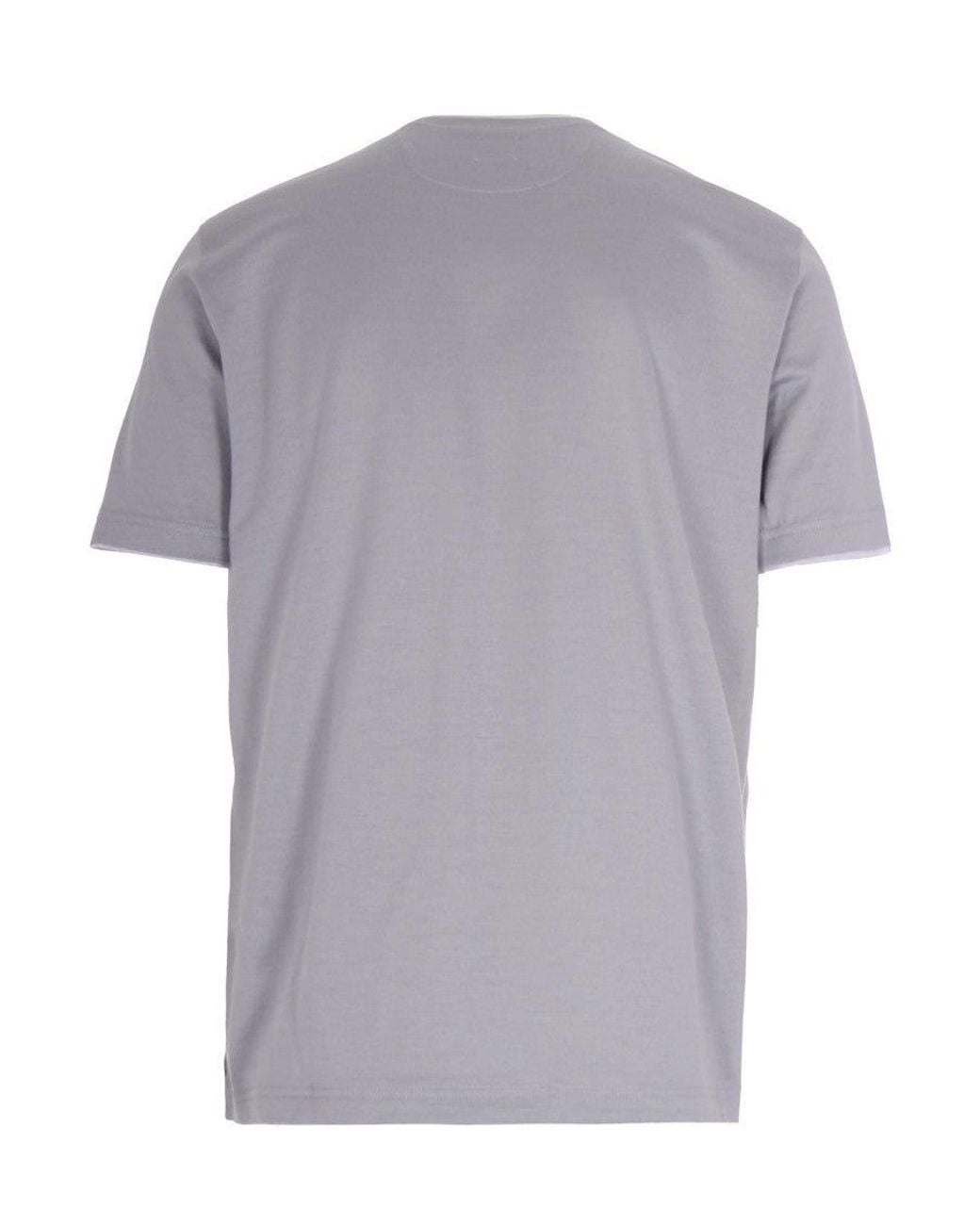Eleventy Gray Crew Neck T-Shirt for men