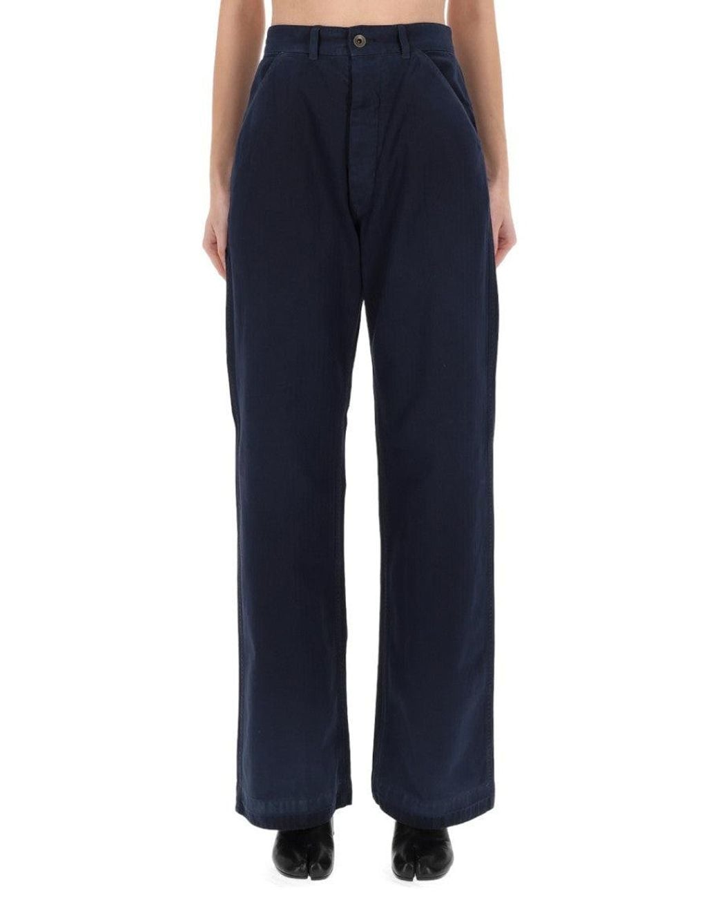 Maison Margiela Blue Relaxed High Rise Jeans
