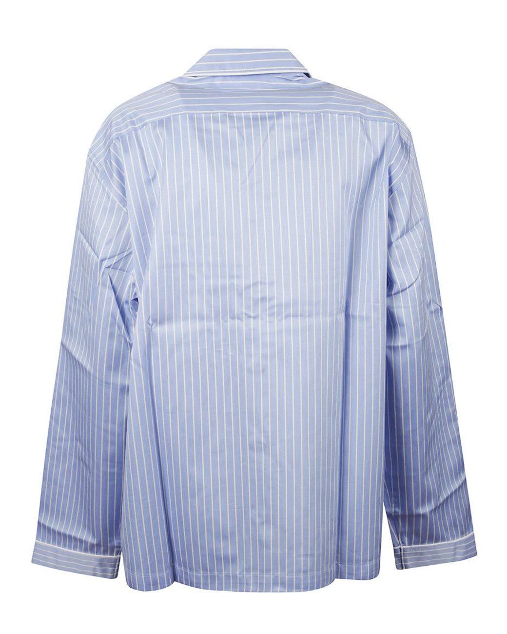 Tekla Blue Regular Stripes Shirt