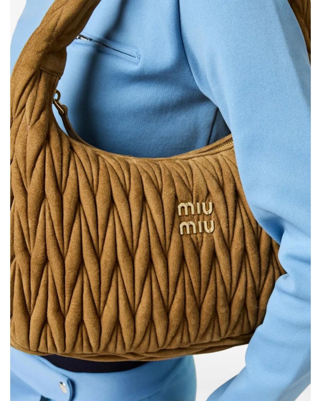 Miu Miu Brown Wander Matelasse Hobo