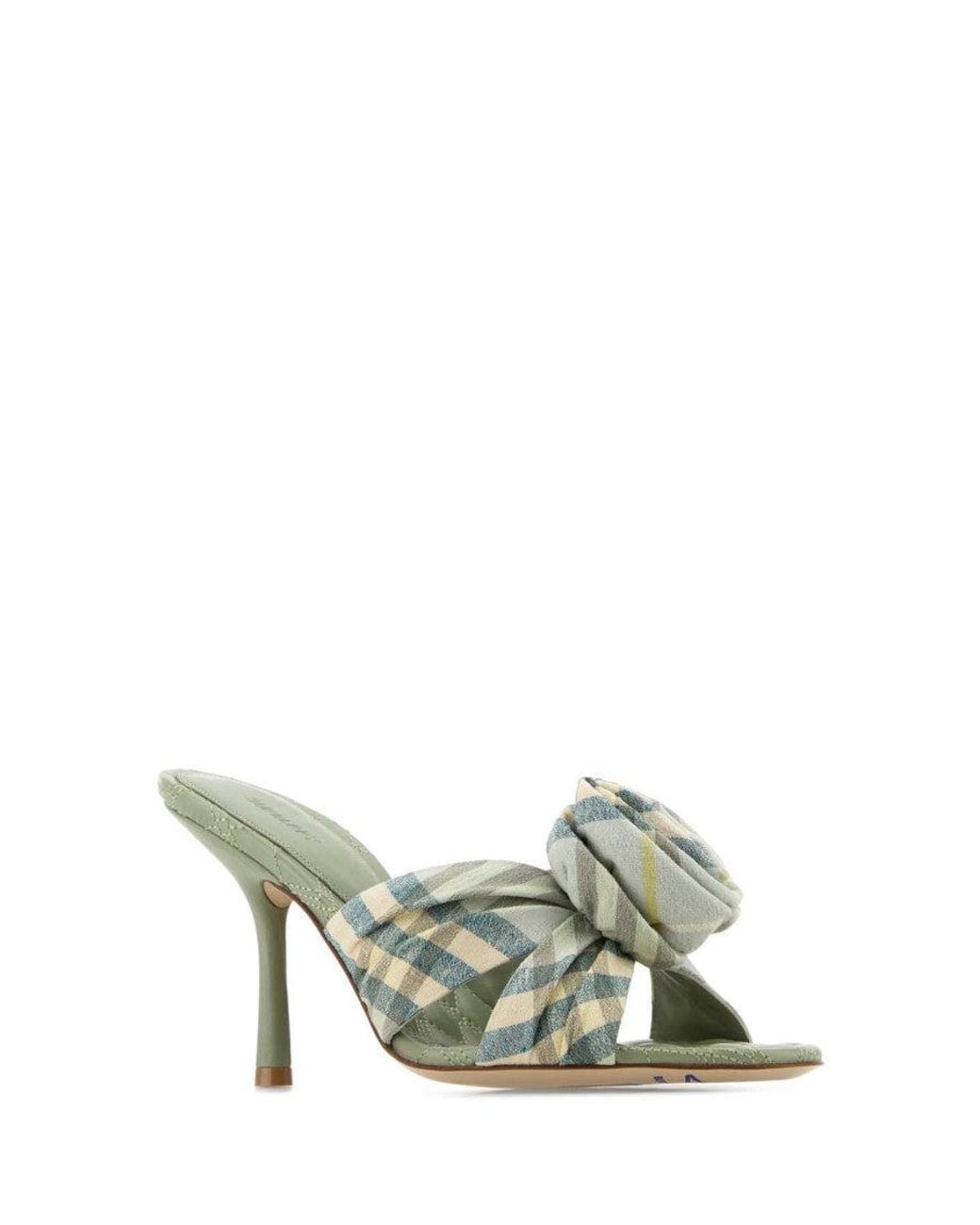 Burberry Metallic Fabric Heels