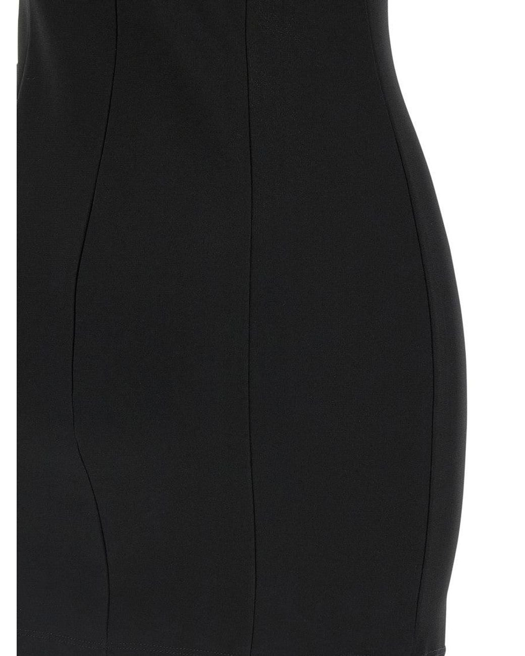 Nensi Dojaka Black Tulle Insert Dress