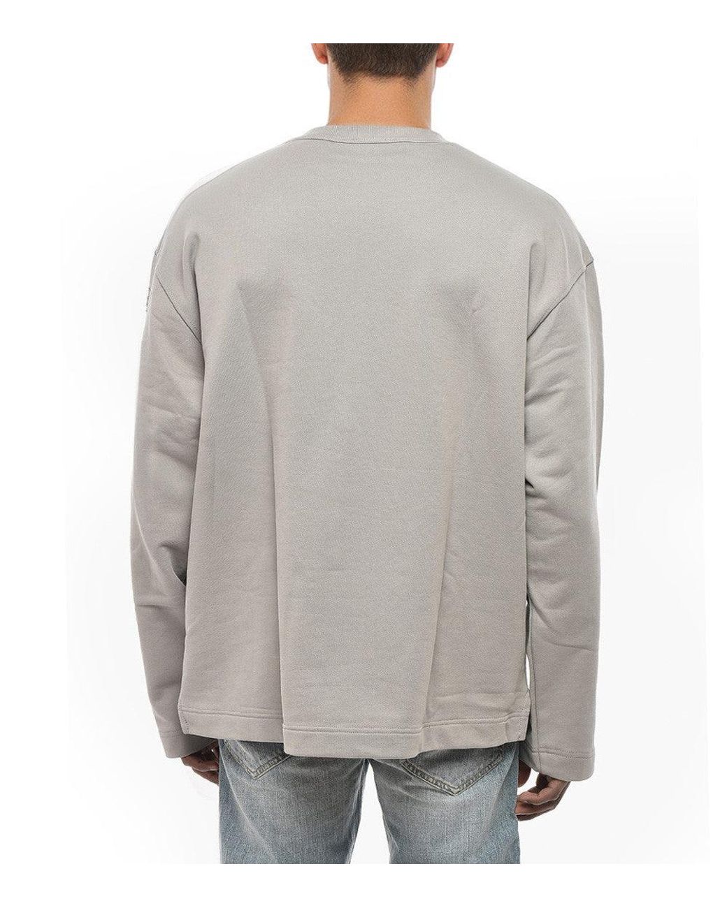 DIESEL Gray Crew Neck Sweatshirt for men