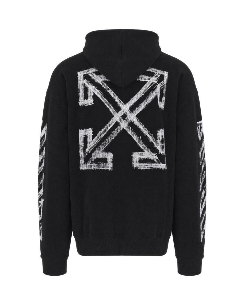 Off-White c/o Virgil Abloh Black Relaxed Logo Hoodie for men