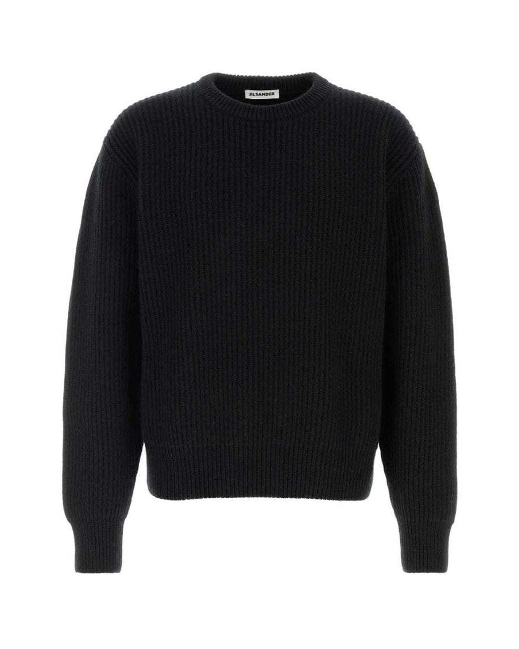 Jil Sander Black Knitted Sweaters for men