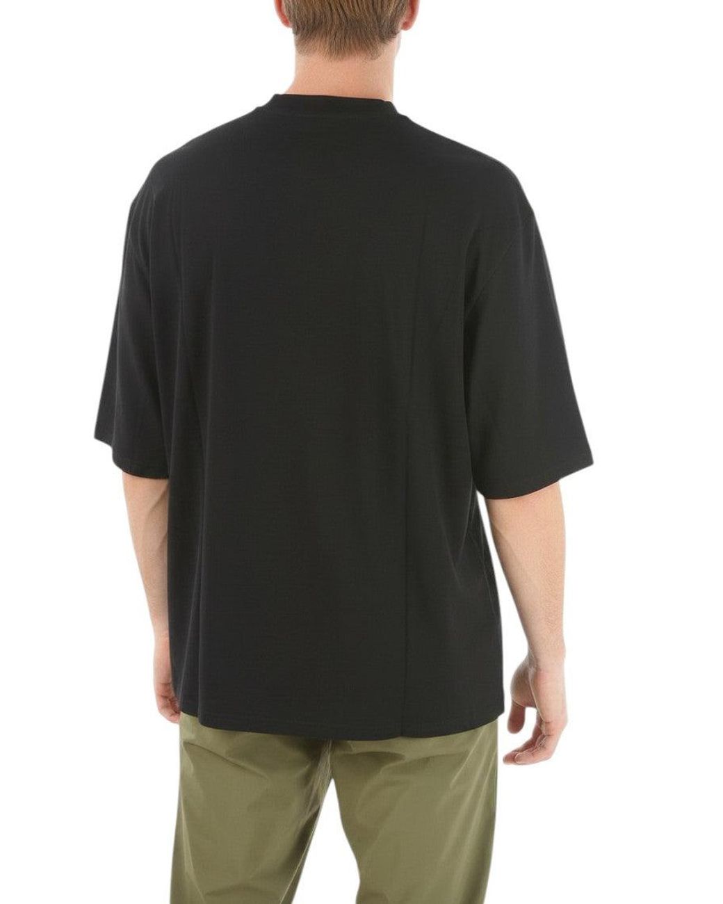 Neil Barrett Black Solid Crew Neck T-Shirt for men