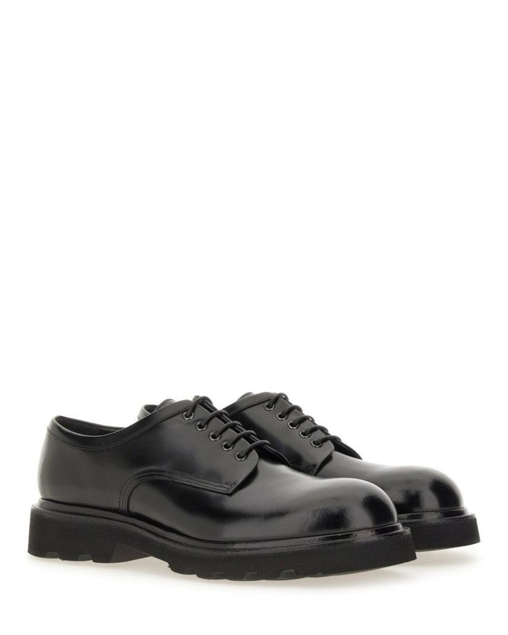 Premiata Gray Leather Dress Shoes for men