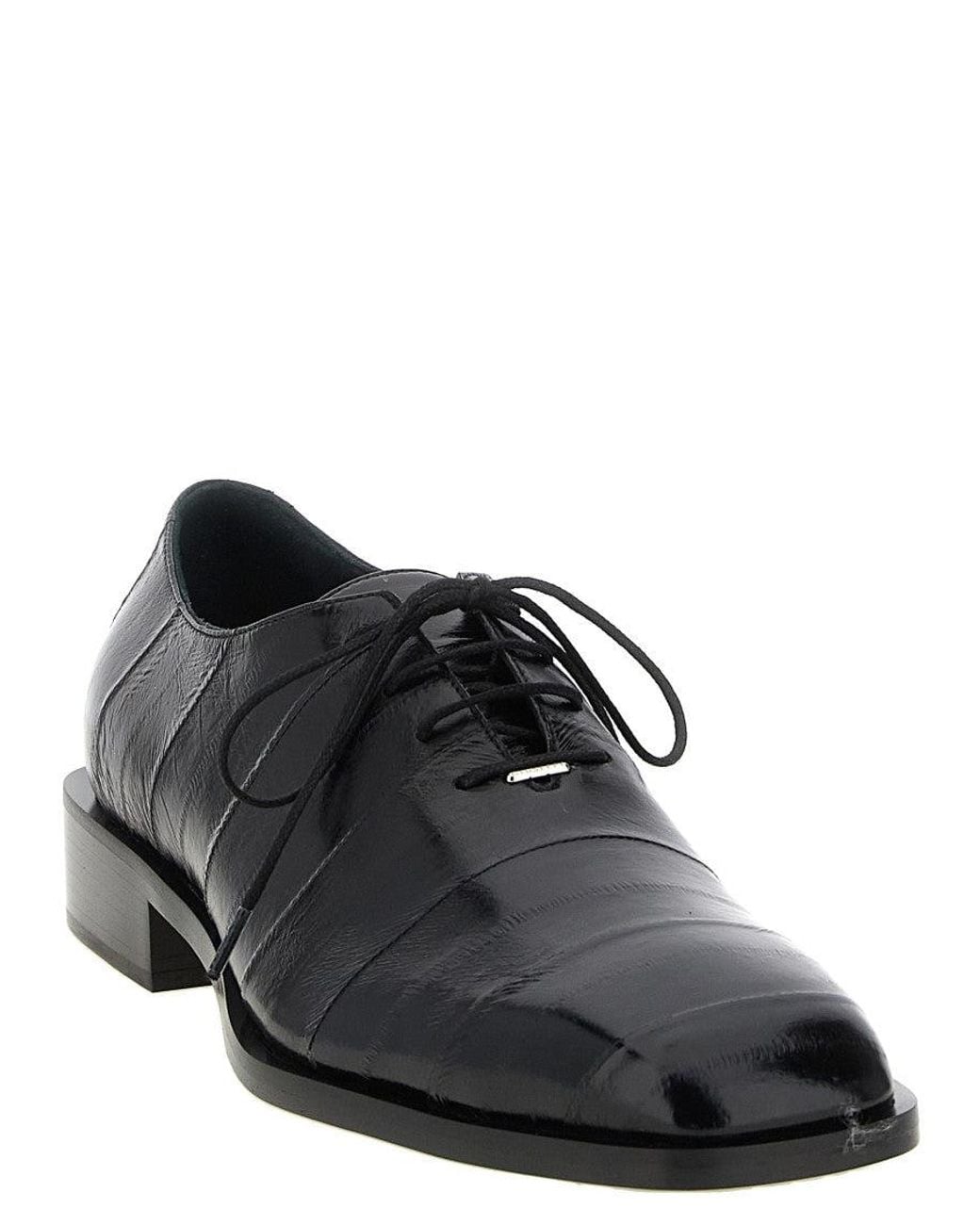 Giuseppe Zanotti Black Leather Lace Ups Shoes for men