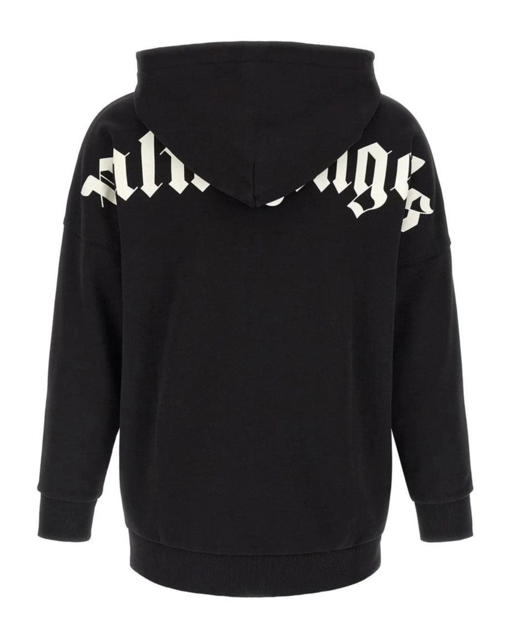 Palm Angels Black Relaxed Logo Hoodie for men