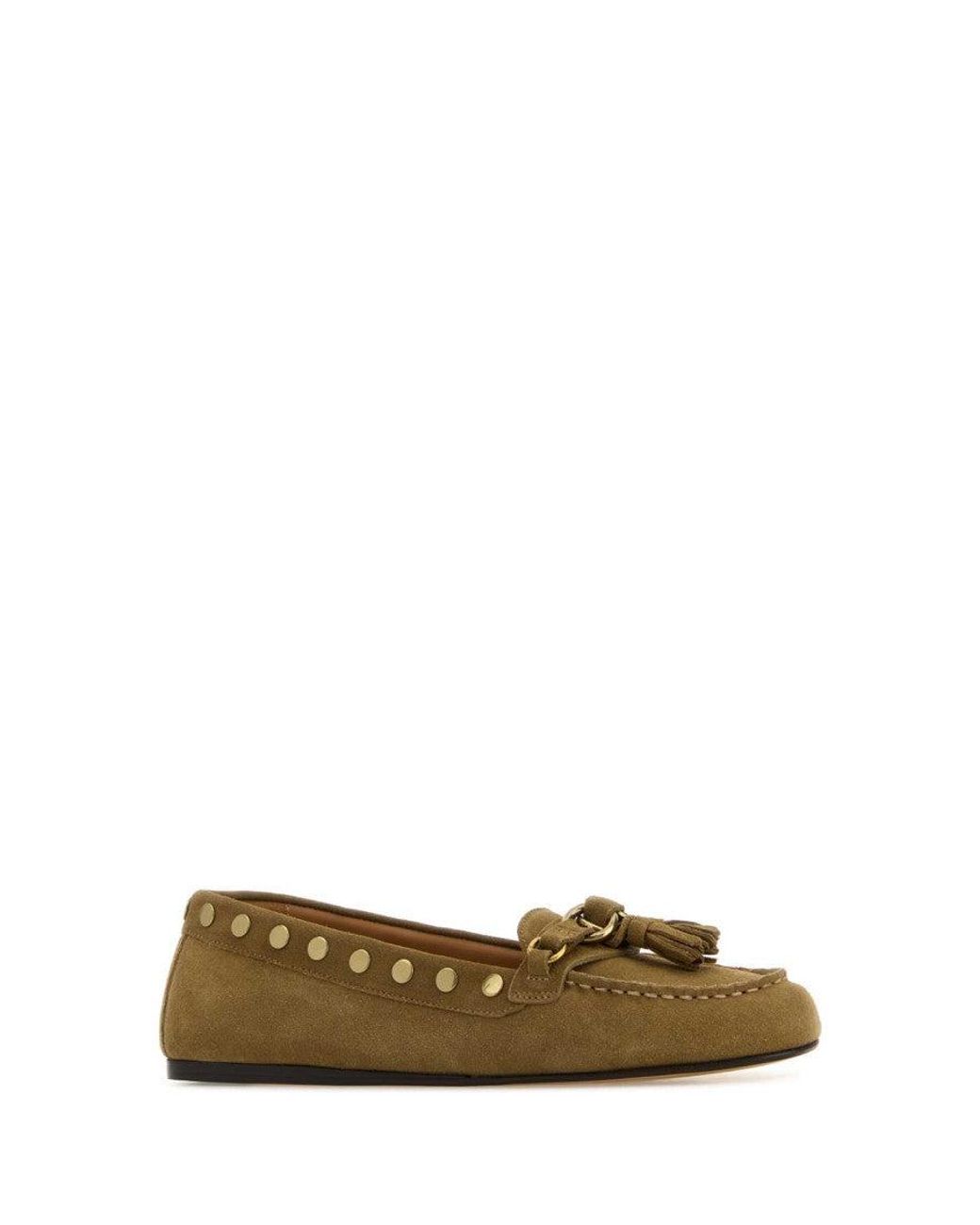 Isabel Marant Green Suede Loafers