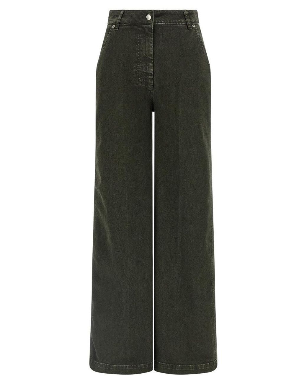 Nude Green Wide Leg Jeans