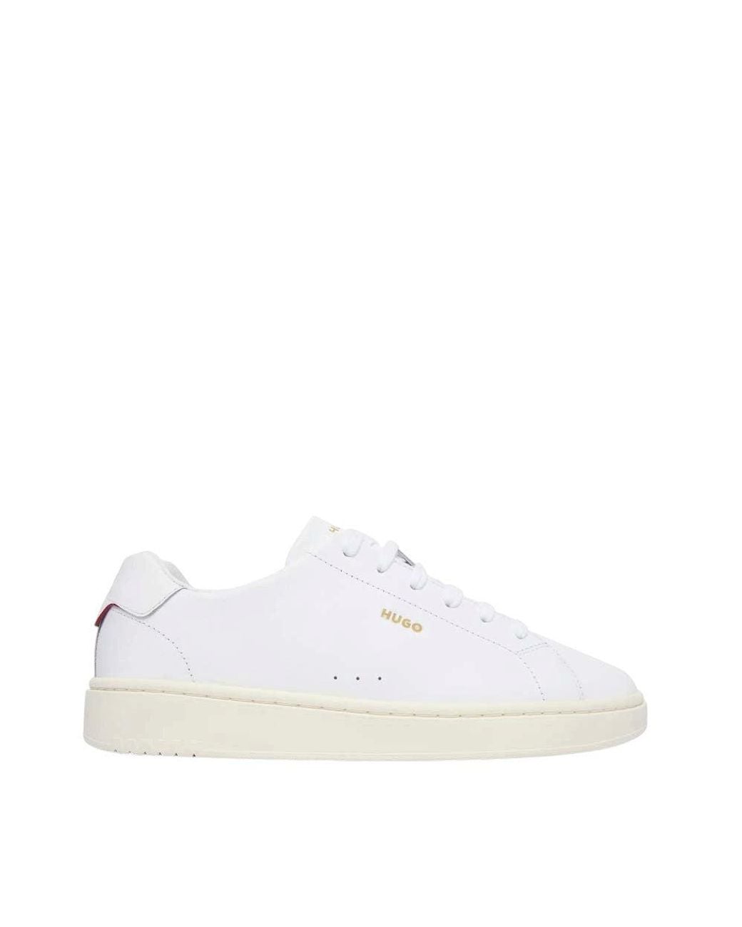 HUGO White Neston Logo Sneakers for men
