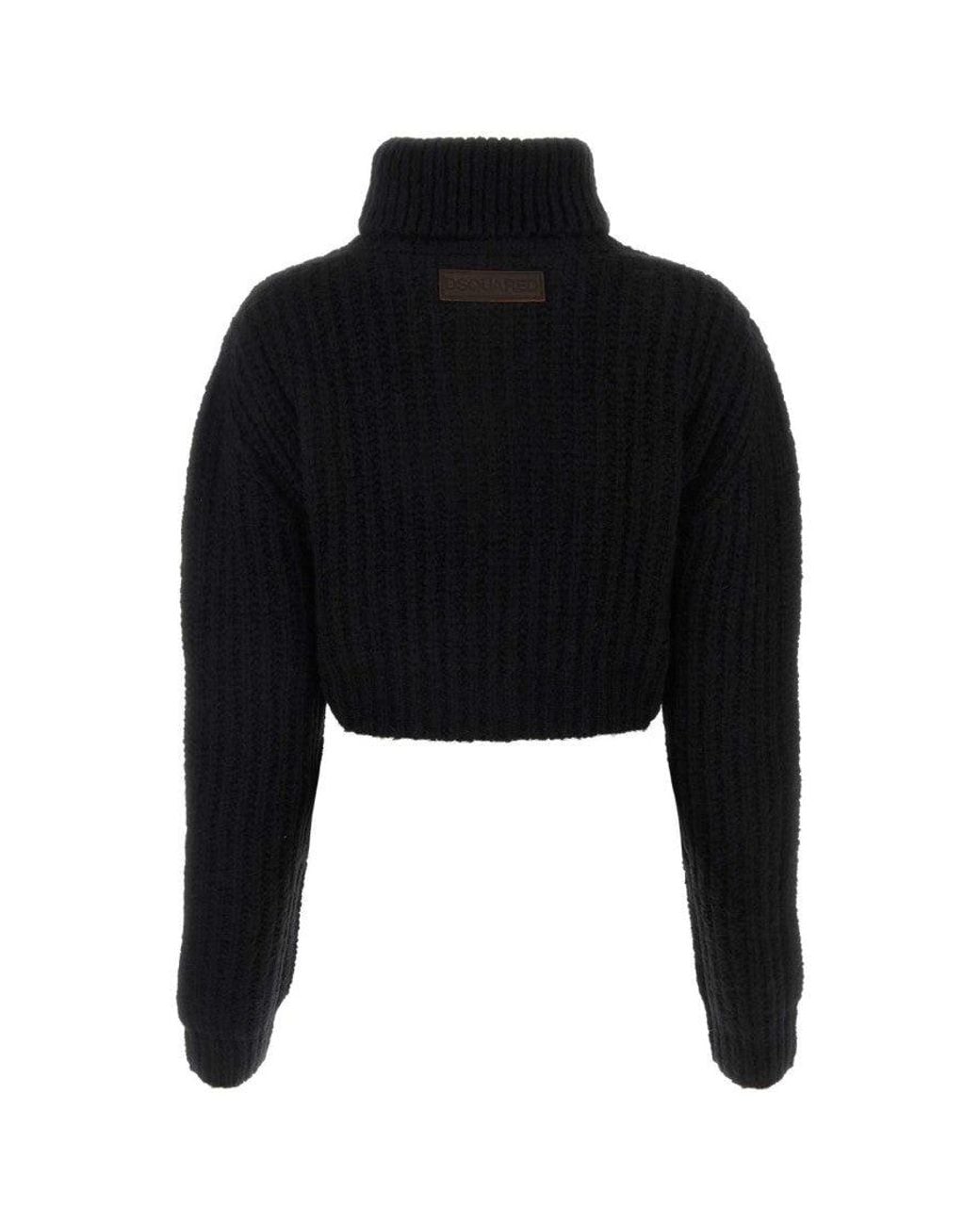 DSquared² Black Dsquared Wool Blend Sweater