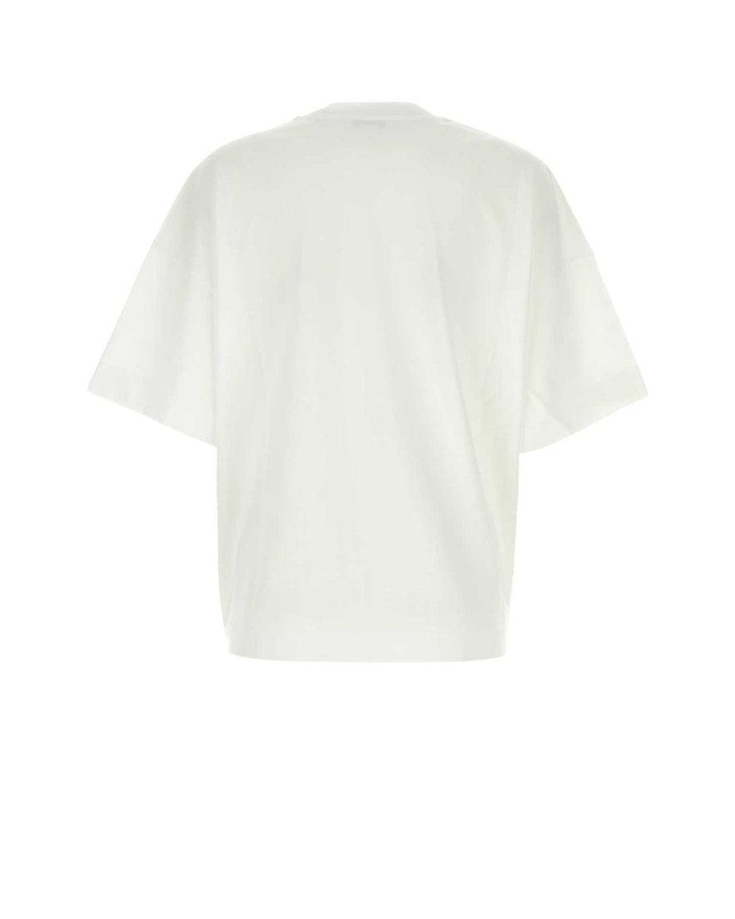 McQueen White Crystal Embroidered T-Shirt