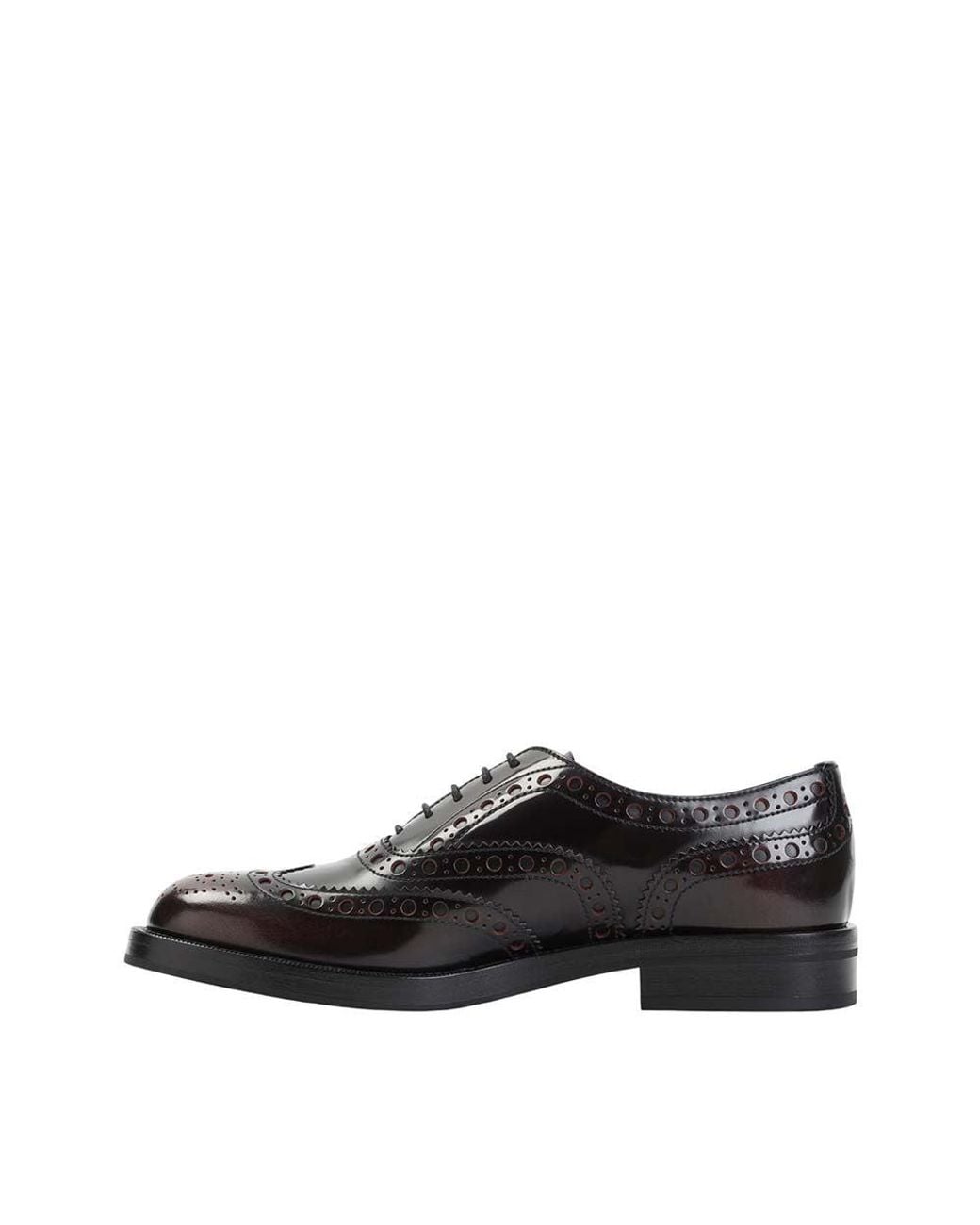 Church's Black Burgundy Leather Lace-Up Shoes