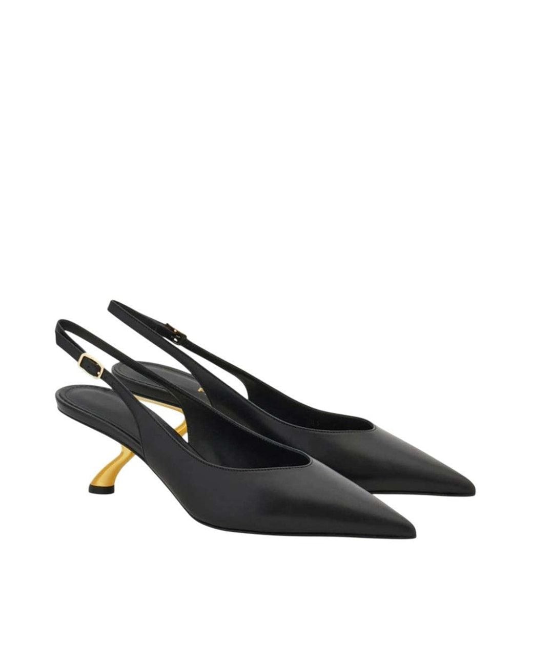 Ferragamo Black Leather Pumps