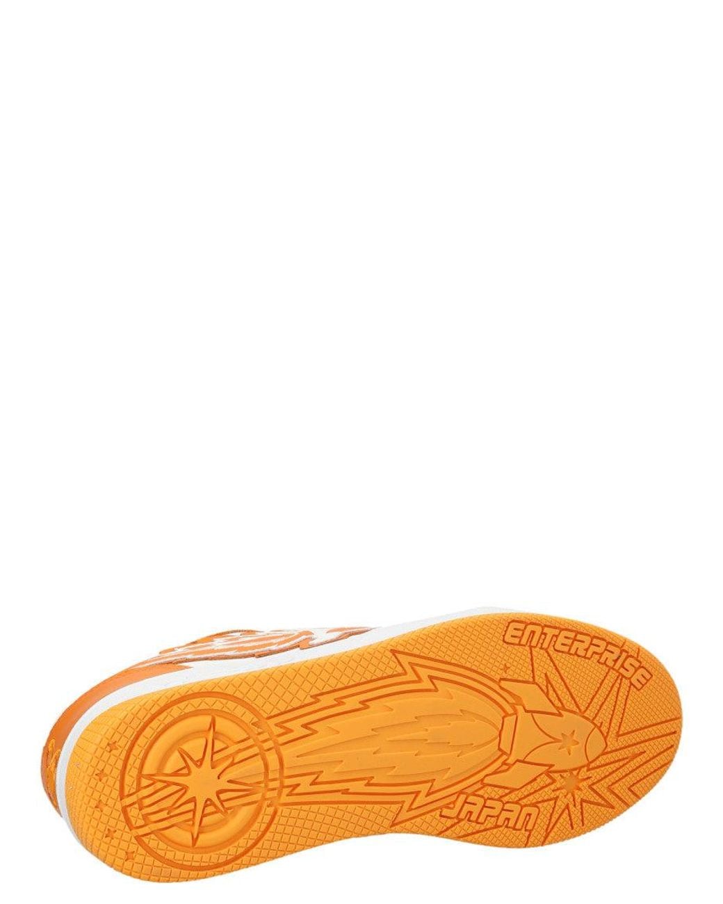 ENTERPRISE JAPAN Orange Graphic Rocket Sneakers for men