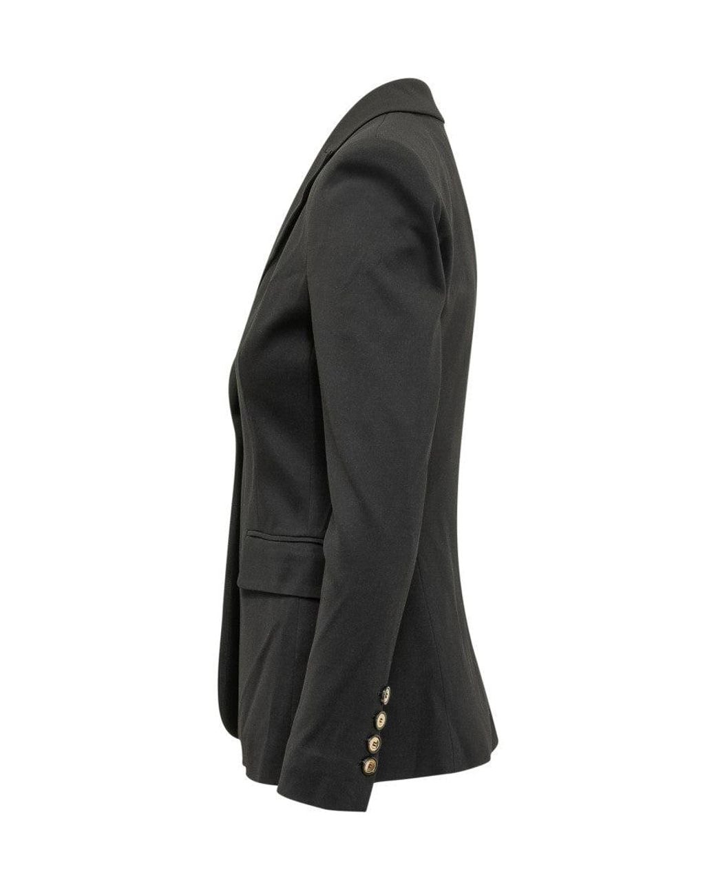 Pinko Black Solid Notched Lapel Blazer