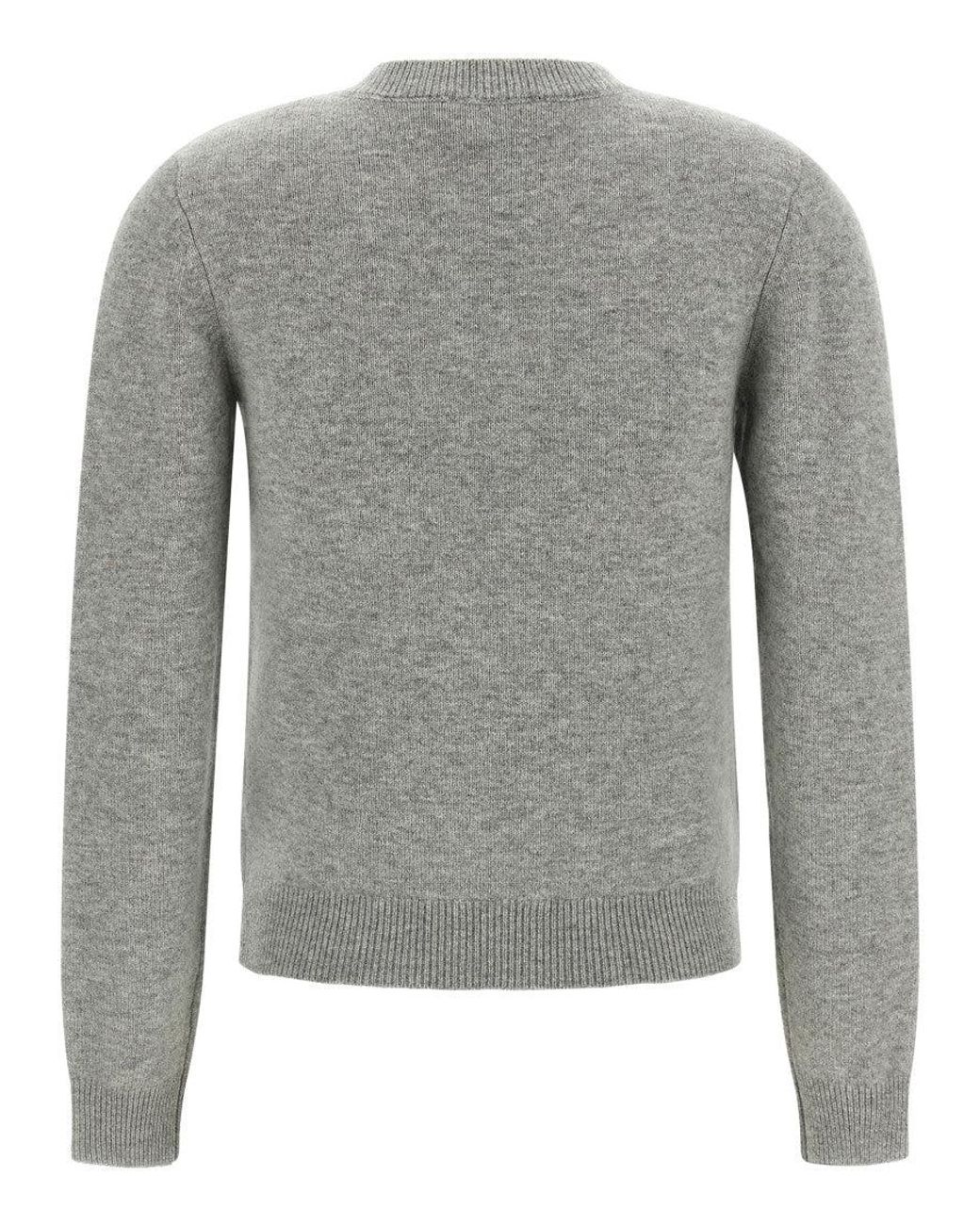 Self-Portrait Gray Self Portrait Fiore Pin Sweater