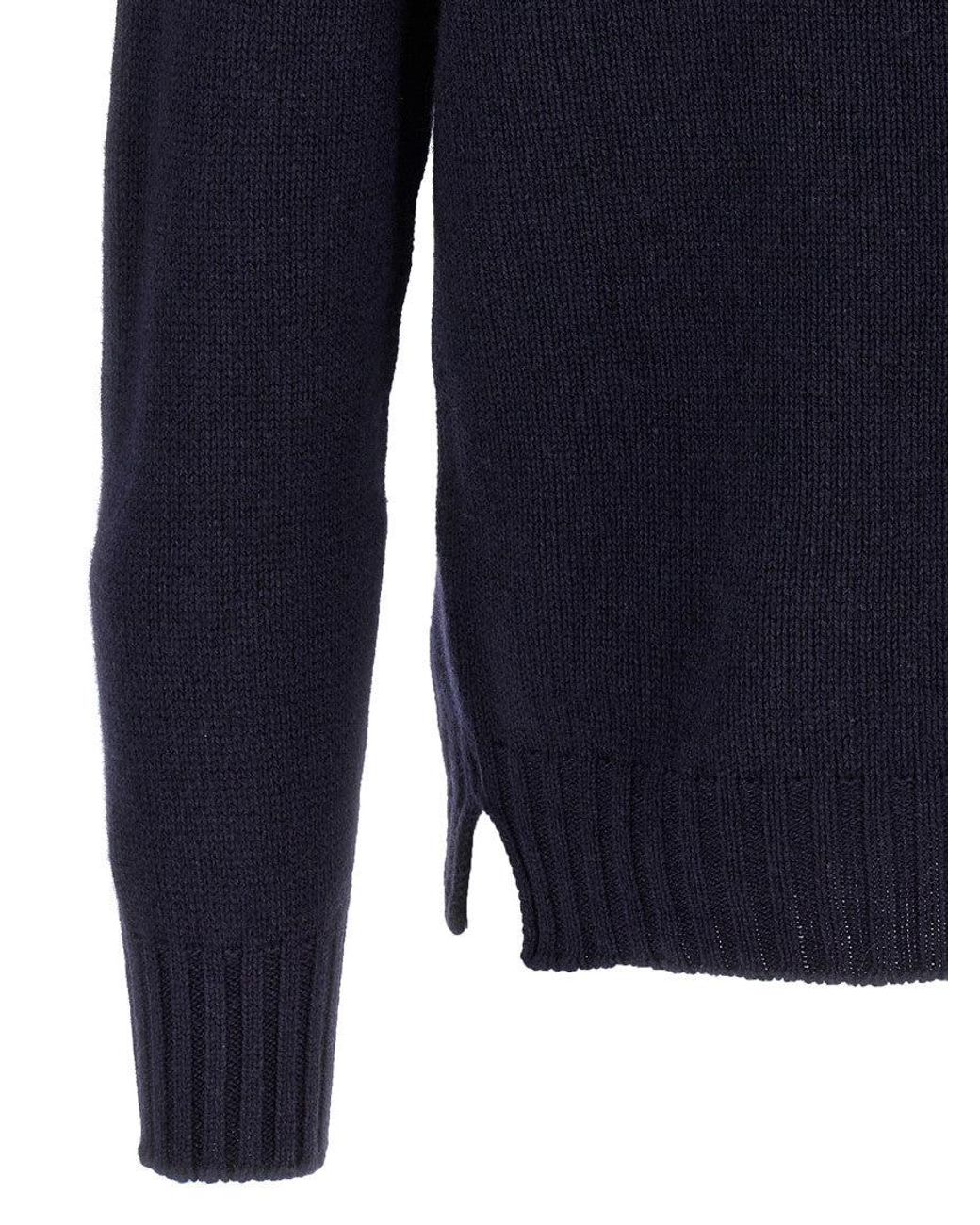 Ma'ry'ya Blue High Neck Sweater for men