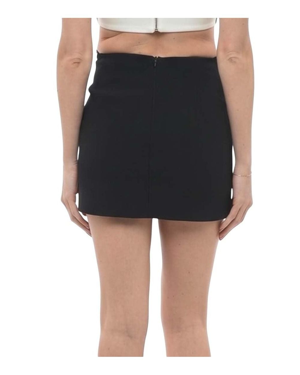 David Koma Black Embellished Mini Skirt