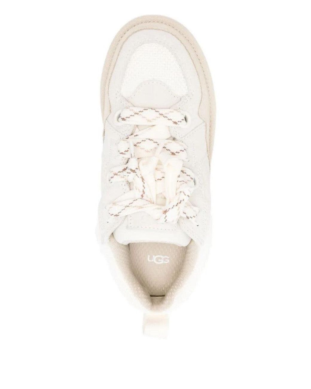 Ugg White Lowmel Suede Sneakers