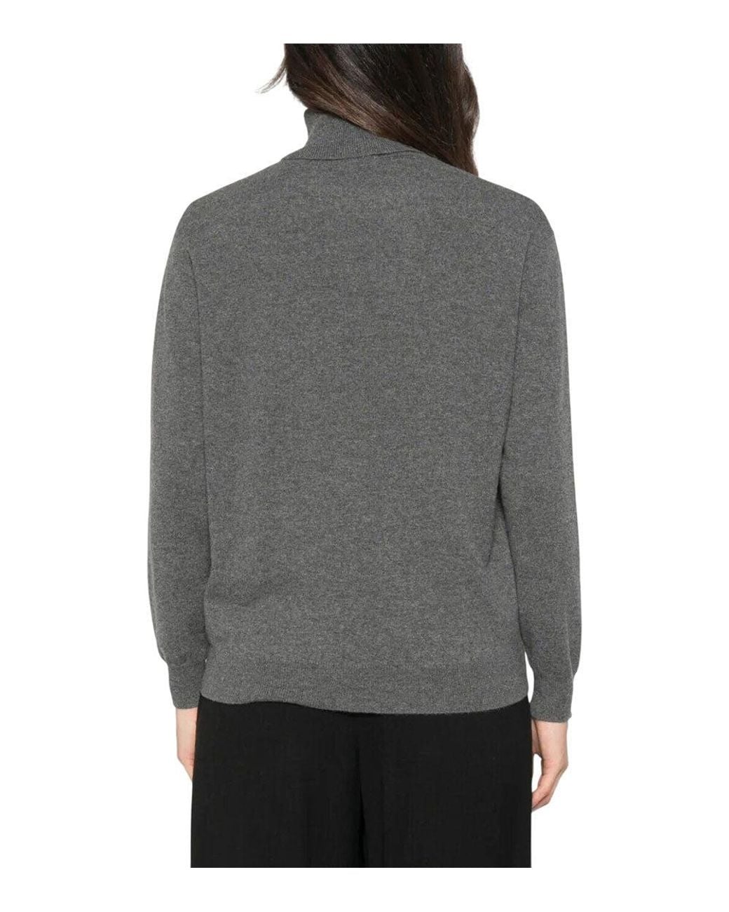 Brunello Cucinelli Gray Turtle Neck Sweater