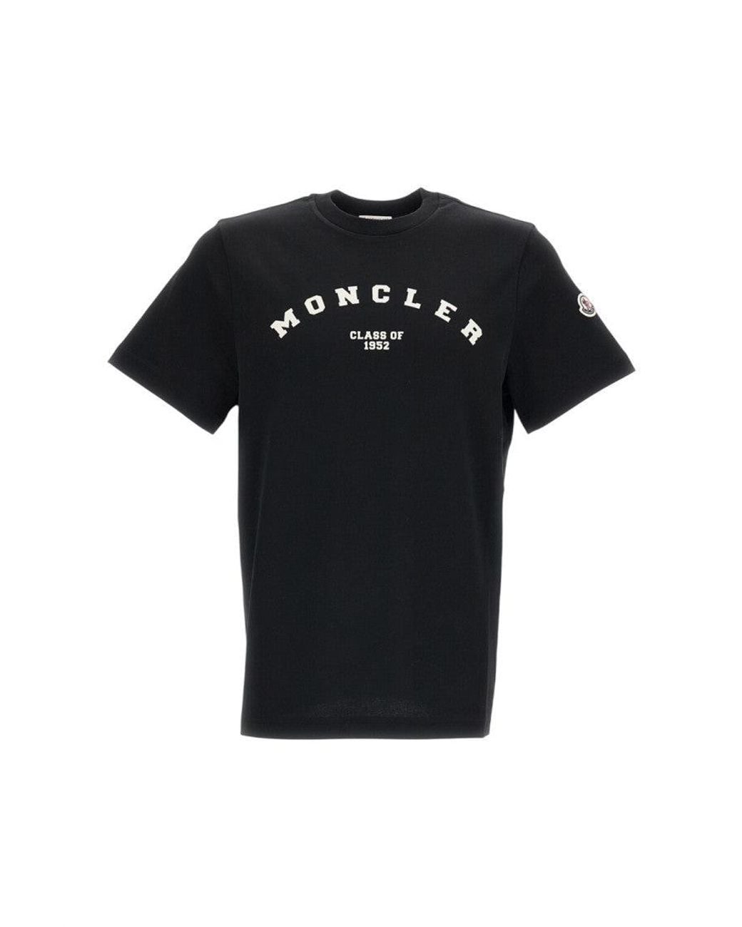 Moncler Black Relaxed Logo T-Shirt for men