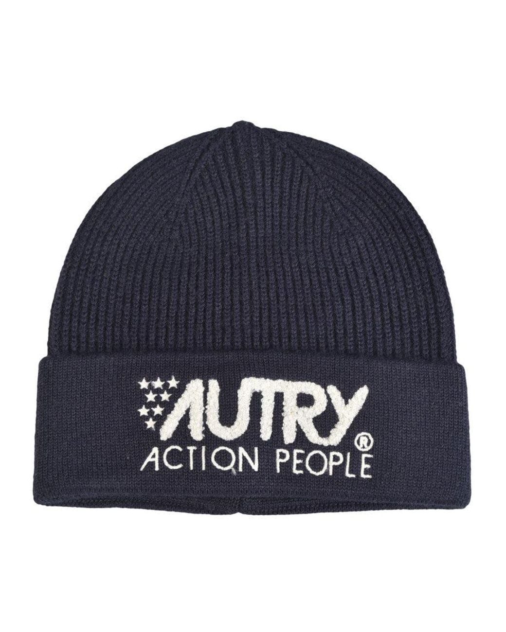 Autry Blue Logo Beanie Cap