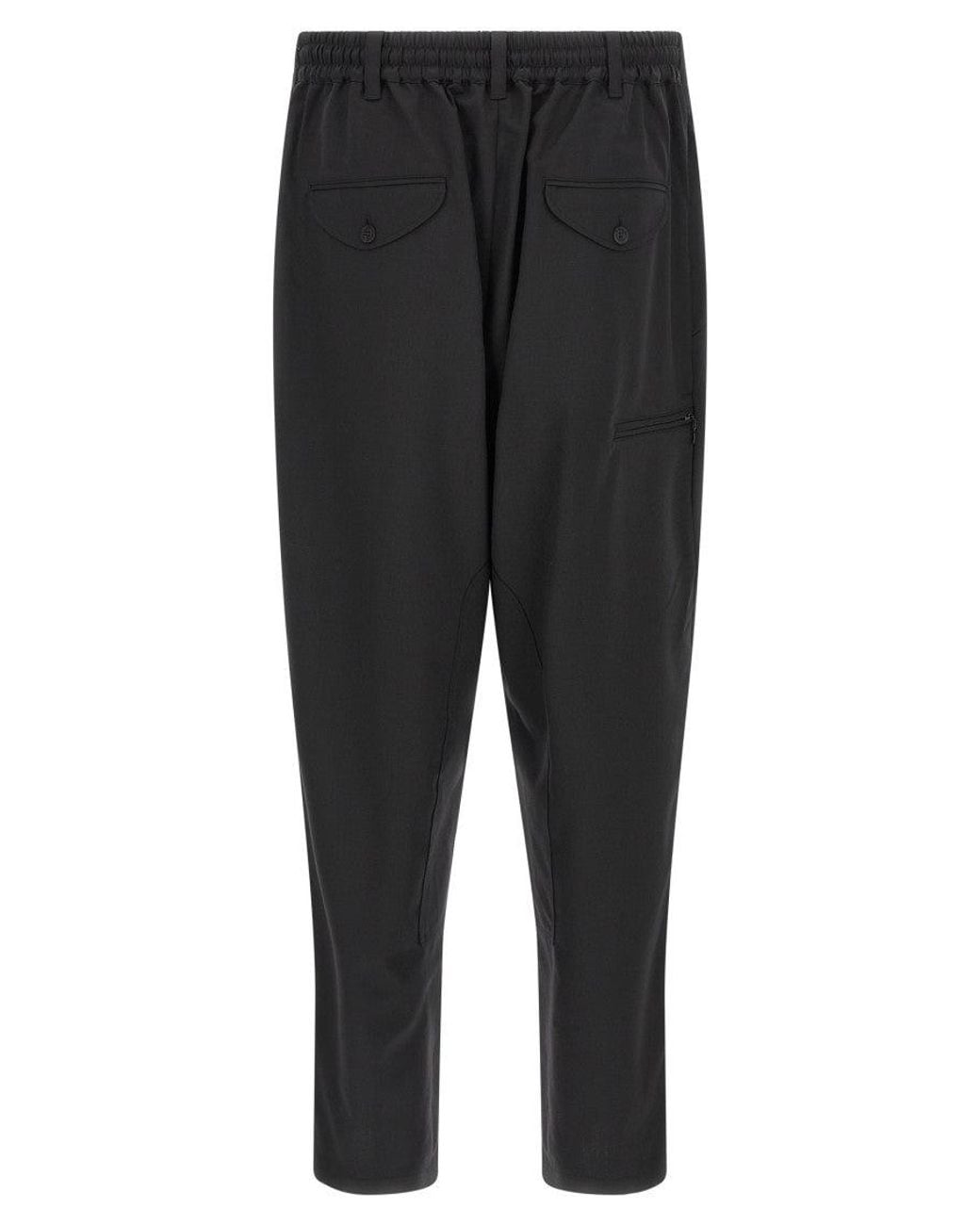 Y-3 Black Relaxed Drawstring Pants for men