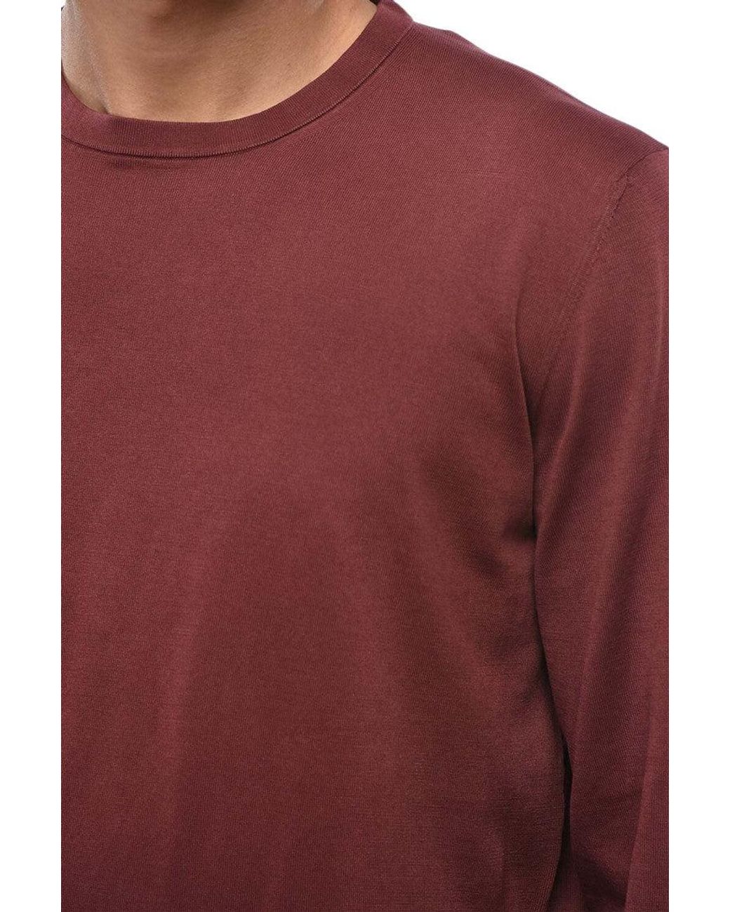 Corneliani Red Crew Neck Sweater for men