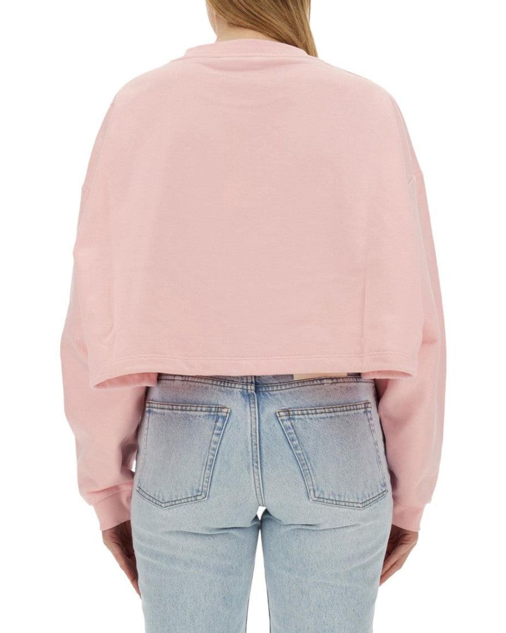 Marni Pink Cropped Relaxed-Fit Sweatshirt