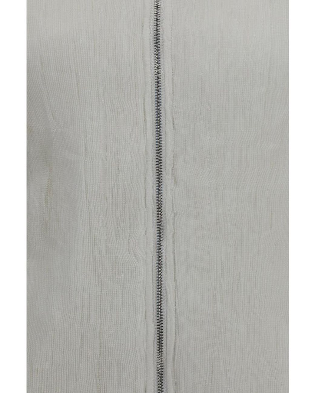 GONGDID DESIGN Gray Mock Collar Jacket