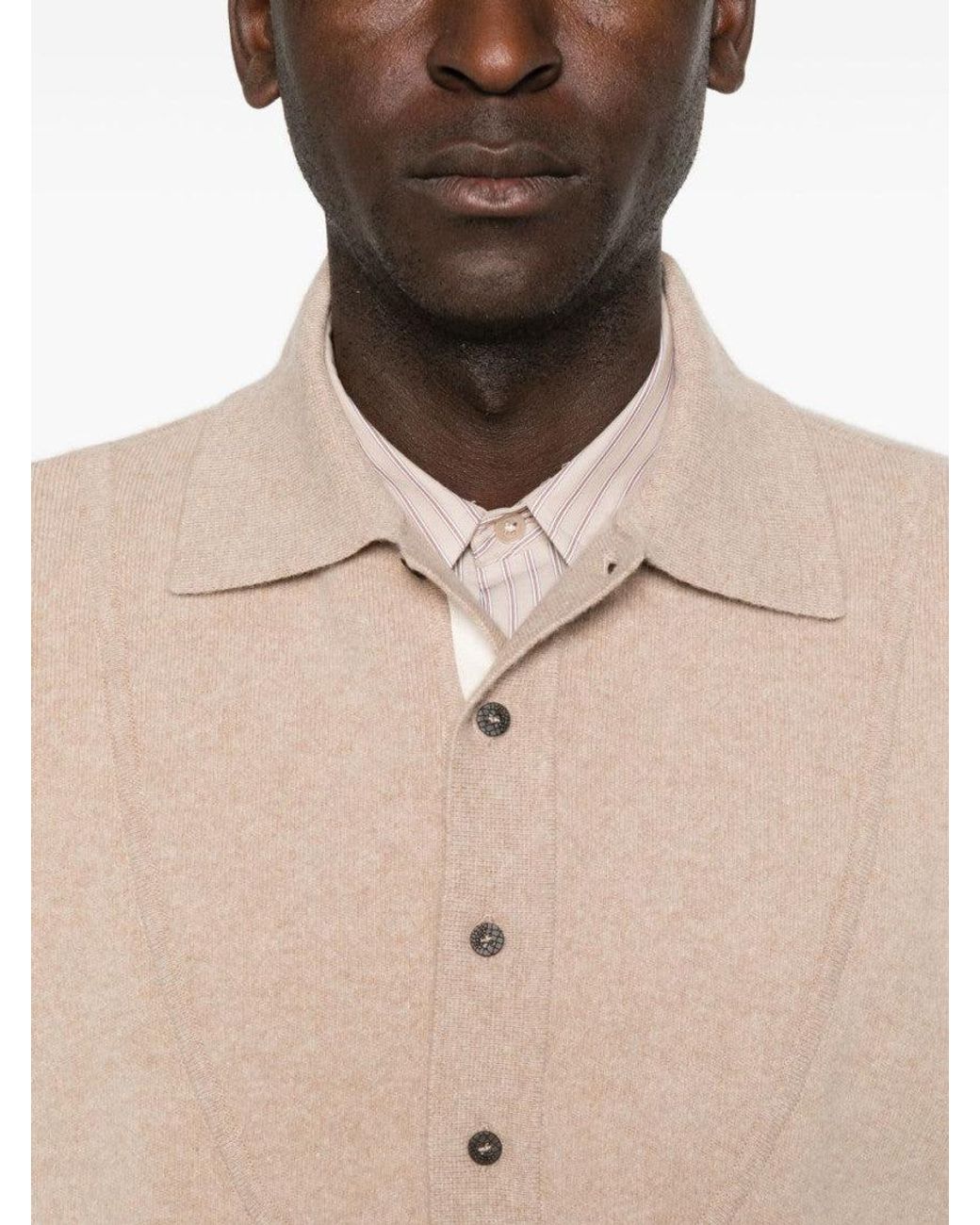 Jacquemus Natural Polo Neck Sweater for men