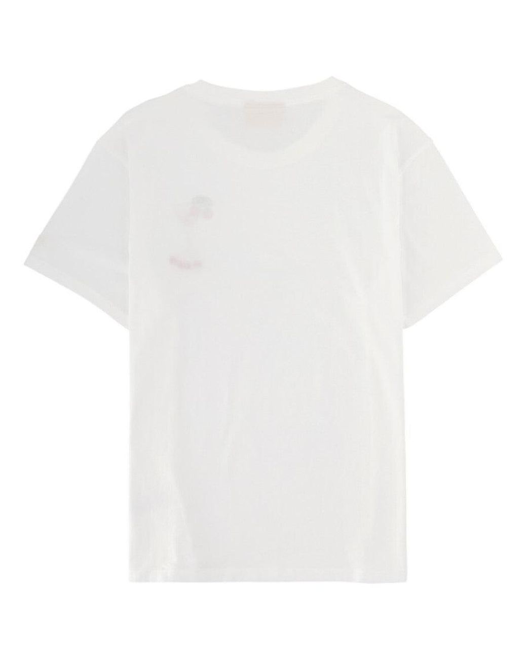 Mc2 Saint Barth White Graphic Crew Neck T-Shirt