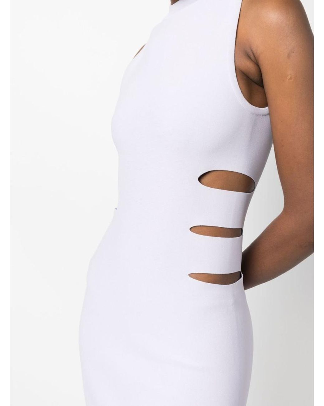 Alaïa White Kintted Midi Dress