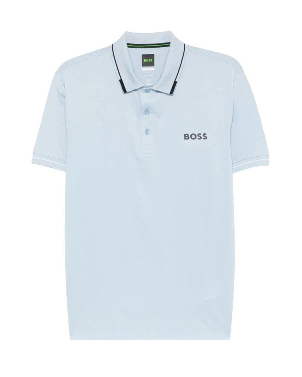 Boss Blue Light Shirt Collar Polo for men