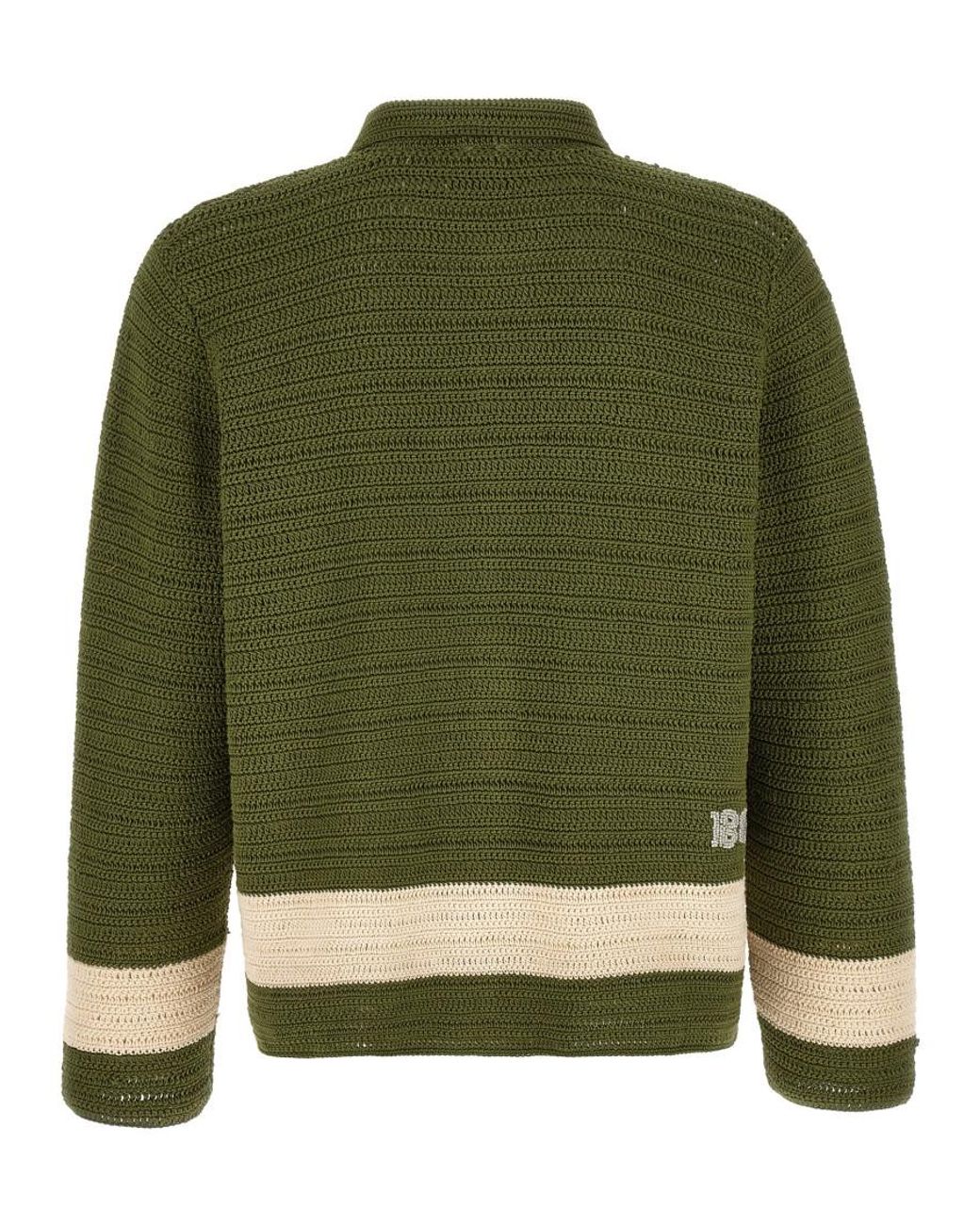 Bode Green Cotton Blouse for men