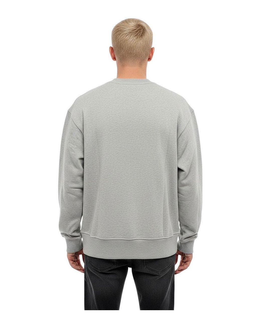 DIESEL Gray Crew Neck Sweatshirt for men