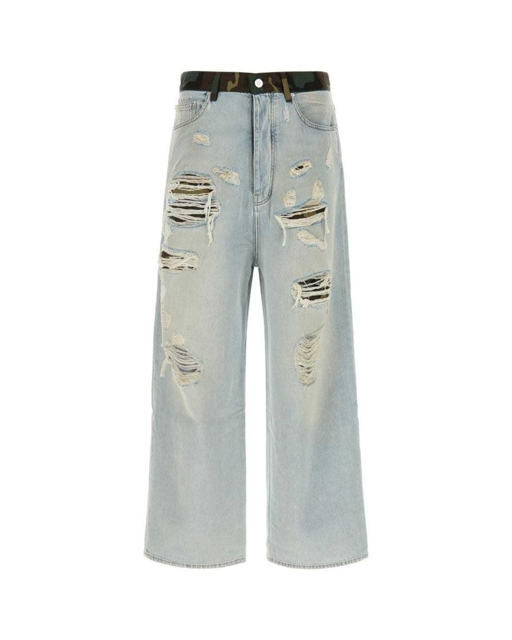 Amiri Gray Light Loose Distressed Jeans for men