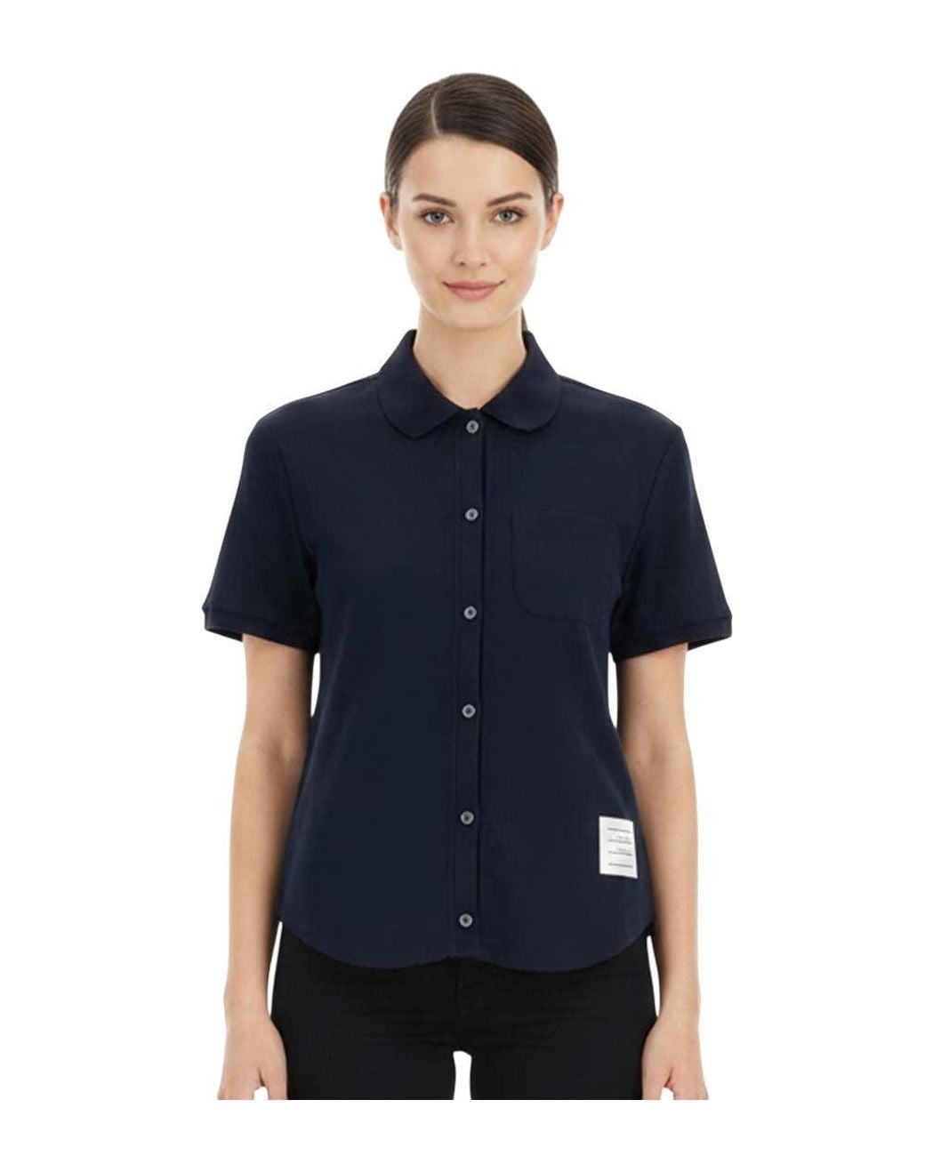 Thom Browne Blue Regular Solid Shirt