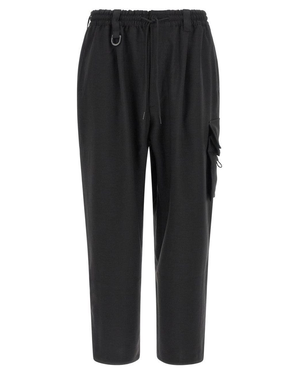 Y-3 Black Oversized Cargo Pants for men