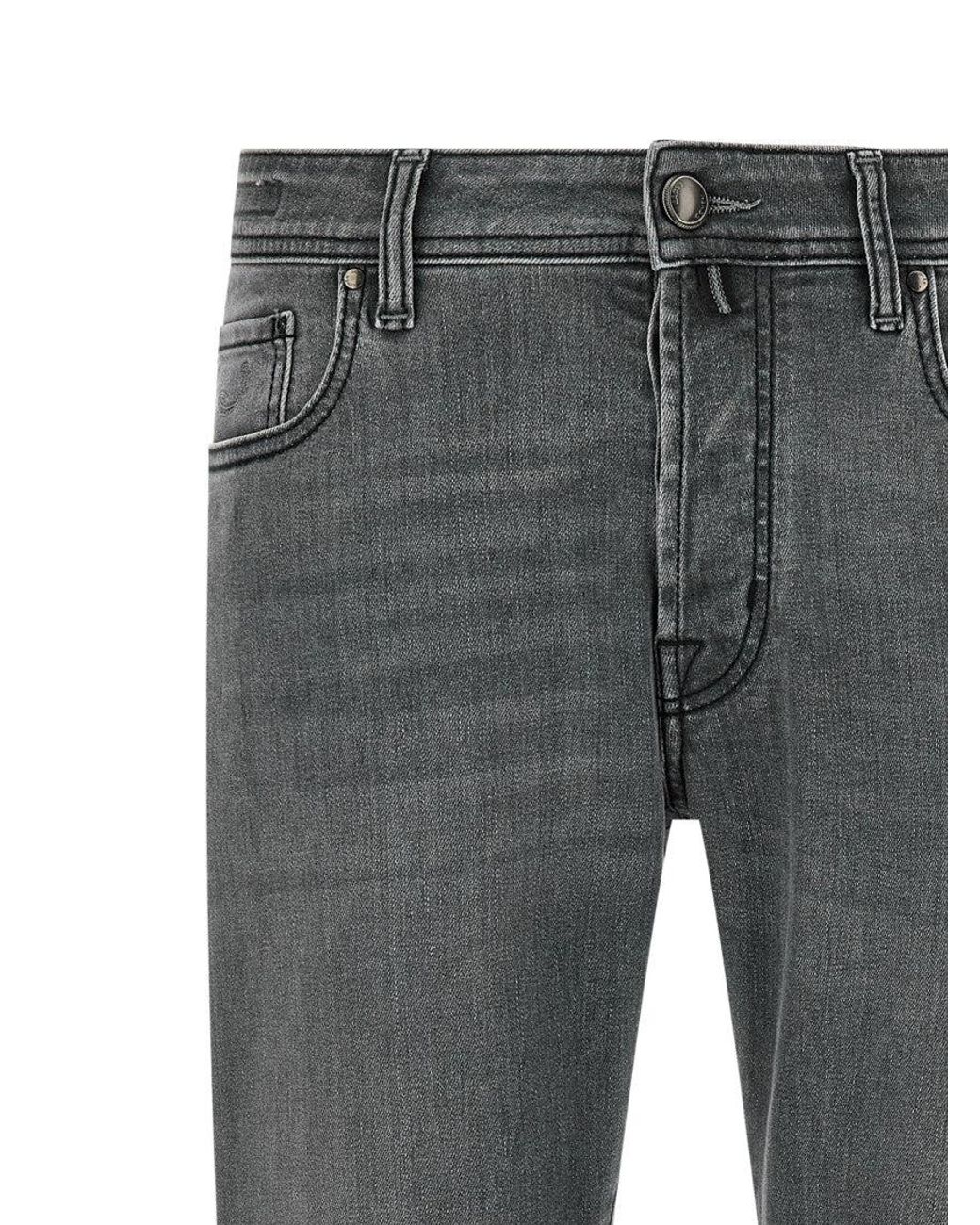 Jacob Cohen Gray Slim Mid Rise Jeans for men